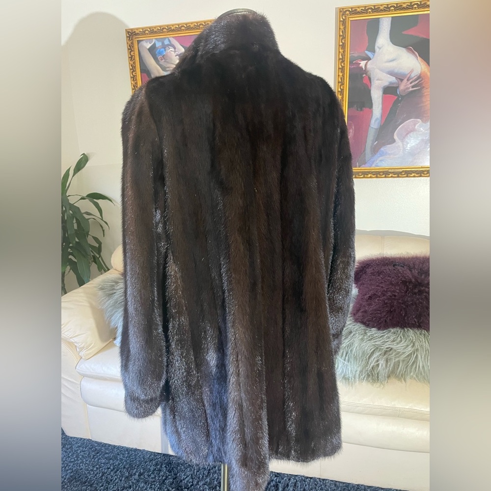 Luxurious Dark Brown Fur Coat